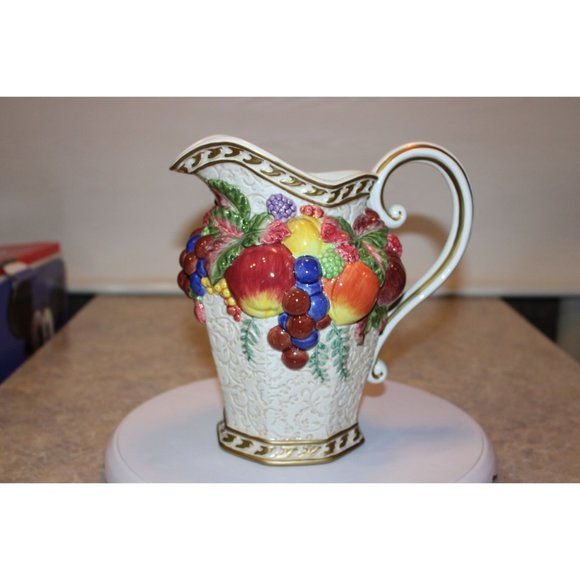 Fitz & Floyd Venezia Italia Fruit Pitcher, Large - Picture 3 of 5